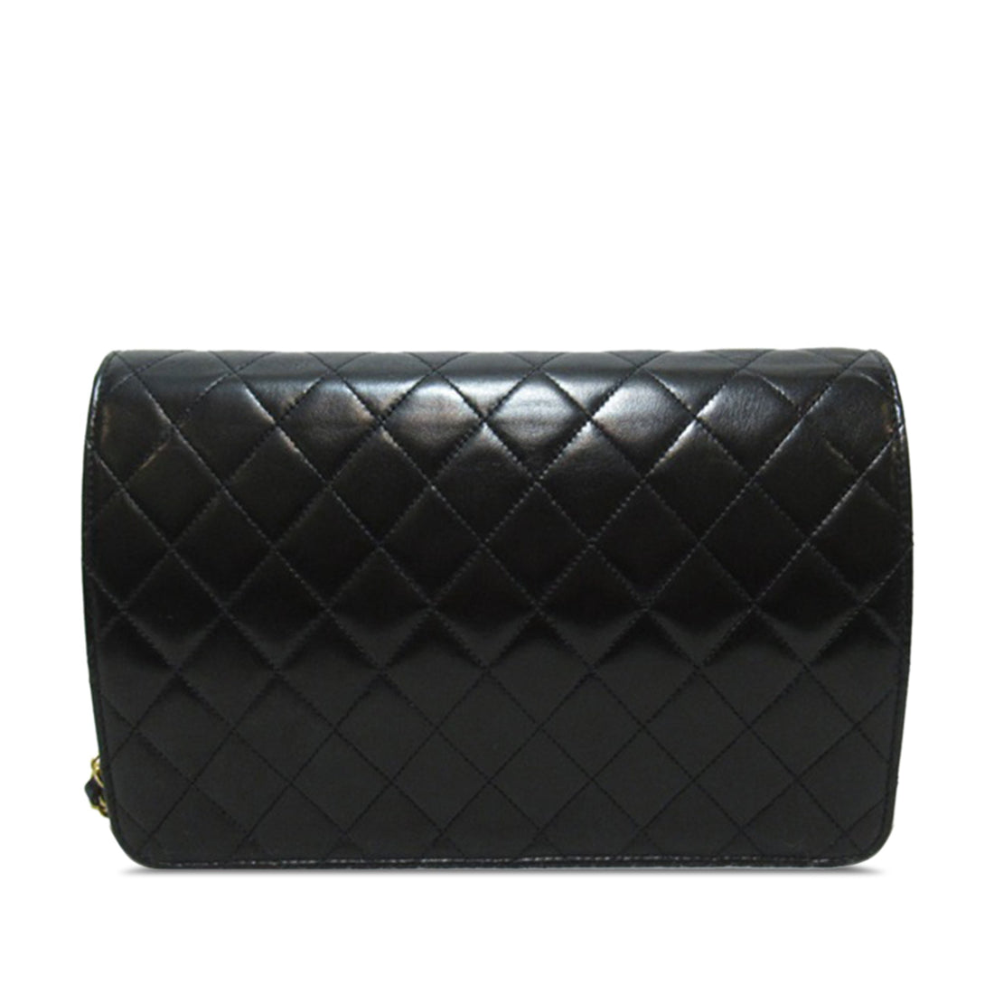 Chanel CC Quilted Lambskin Single Flap Crossbody Bag