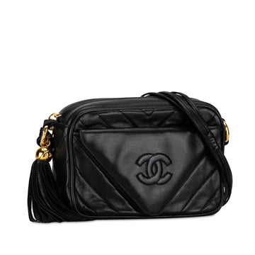 Chanel CC Quilted Lambskin Tassel Camera Bag