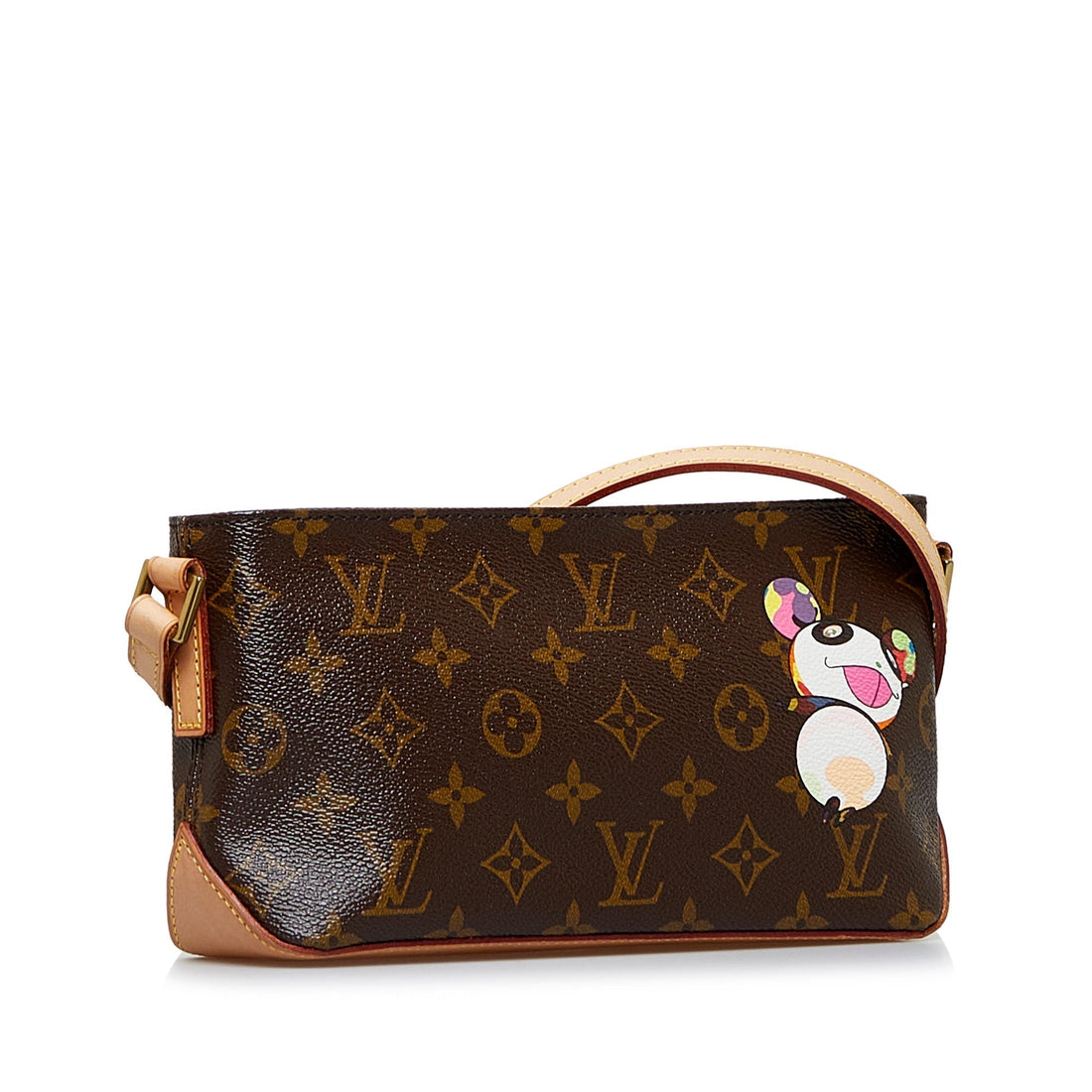 Brown Louis Vuitton x Takashi Murakami Monogram Panda Trotteur