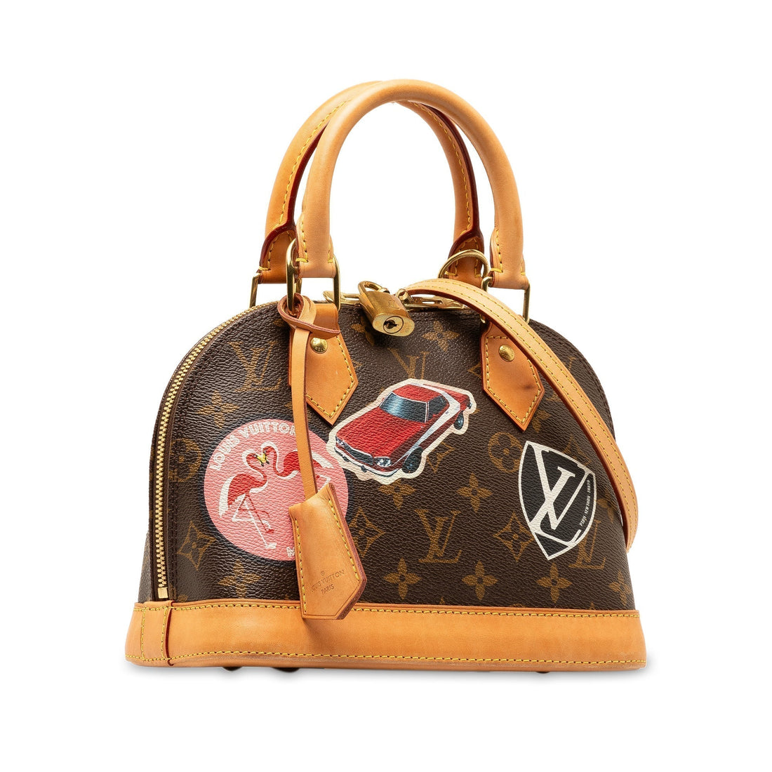 Brown Louis Vuitton Monogram World Tour Alma BB Satchel