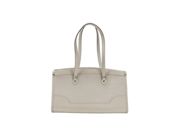 LOUIS VUITTON MADEILENE PM (M5933J) WHITE EPI LEATHER TOTE BAG SILVER HARDWARE WITH DUST COVER