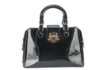 LOUIS VUITTON BLEU NUIT MONOGRAM VERNIS MELROSE AVENUE TOTE GOLD HARDWARE NO DUST COVER