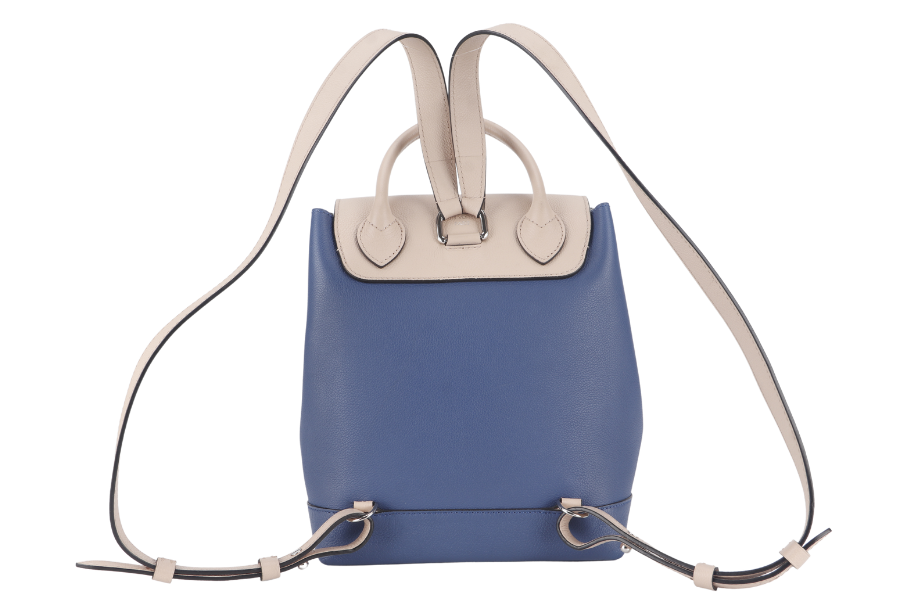 LOUIS VUITTON TAURILLON LOCKME BACKPACK (M41817) BLUE-PINK CALFSKIN LEATHER SILVER HARDWARE NO DUST COVER