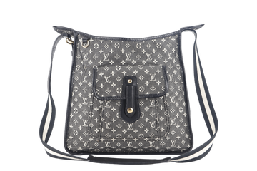 LOUIS VUITTON BLACK MONOGRAM MINI LIN CANVAS MARY KATE BAG GOLD HARDWARE NO DUST COVER