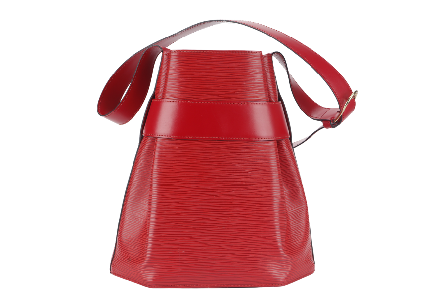 LOUIS VUITTON SAC D'EPAULE SHOULDER BAG (M80193) RED EPI LEATHER GOLD HARDWARE NO DUST COVER
