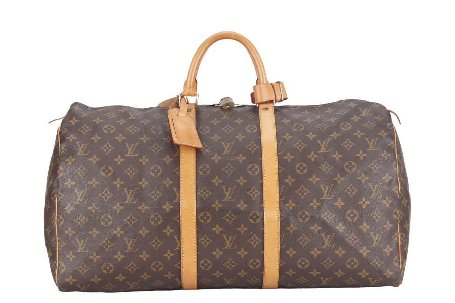 LOUIS VUITTON KEEPALL 55 (M41424) BROWN MONOGRAM CANVAS GOLD HARDWARE SP0974 NO DUST COVER