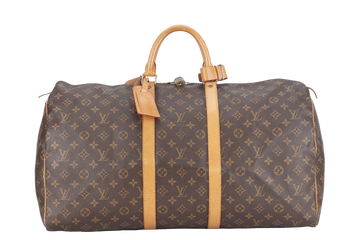LOUIS VUITTON KEEPALL 55 (M41424) BROWN MONOGRAM CANVAS GOLD HARDWARE SP0974 NO DUST COVER