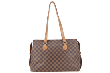 LOUIS VUITTON CHELSEA CENTENAIRE TOTE DAMIER EBENE GOLD HARDWARE NO DUST COVER