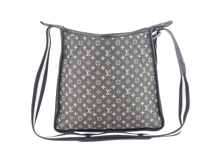 LOUIS VUITTON BLACK MONOGRAM MINI LIN CANVAS MARY KATE BAG GOLD HARDWARE NO DUST COVER