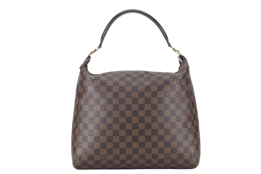 LOUIS VUITTON PORTOBELLO PM (N41184) DAMIER EBENE CANVAS HOBO BAG GOLD HARDWARE NO DUST COVER