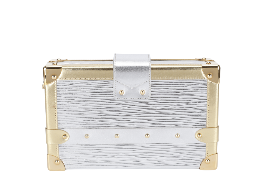 LOUIS VUITTON M50018 EPI PETITE MALLE CROSSBODY BAG GOLD HARDWARE WITH STRAPS AND DUST COVER