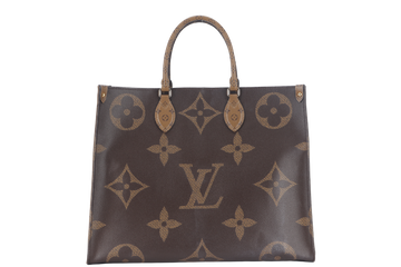 LOUIS VUITTON ONTHEGO GM (M44576) MONOGRAM GIANT CANVAS GOLD HARDWARE WITH DUST COVER AND BOX