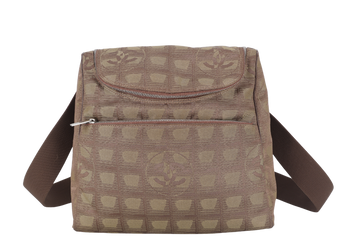 CHANEL SPORTS LINE BACKPACK (705xxxx) GREEN CANVAS SILVER HARDWARE WITH  AND DUST COVER