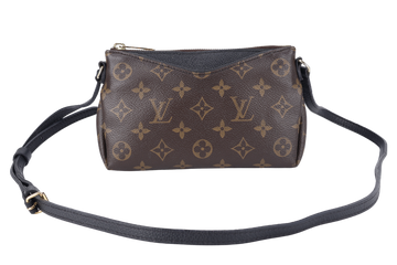 LOUIS VUITTON PALLAS CLUTCH BB (M41639) MONOGRAM CANVAS WITH BLACK LEATHER GOLD HARDWARE NO DUST COVER