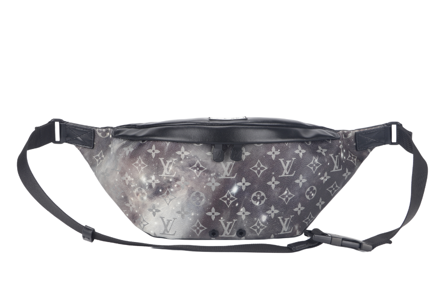 LOUIS VUITTON GALAXY DISCOVERY (M44444) CANVAS MONOGRAM BLACK BUMBAG BLACK HARDWARE WITH DUST COVER
