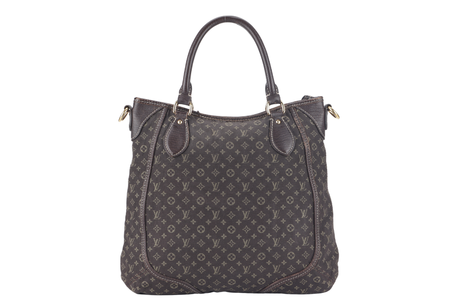 LOUIS VUITTON MINI LIN BASACE ANGELA (M95617) MONOGRAM CANVAS BROWN LEATHER TRIM GOLD HARDWARE WITH STRAP