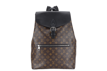 LOUIS VUITTON MACASSAR PARC (M40637) MONOGRAM CANVAS BACKPACK SILVER HARDWARE WITH DUST COVER