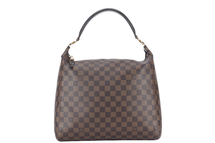 LOUIS VUITTON PORTOBELLO PM (N41184) DAMIER EBENE CANVAS HOBO BAG GOLD HARDWARE NO DUST COVER