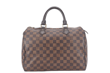 LOUIS VUITTON SPEEDY 30 (N41364) DAMIER EBENE CANVAS GOLD HARDWARE WITH KEYS&LOCK AND DUST COVER