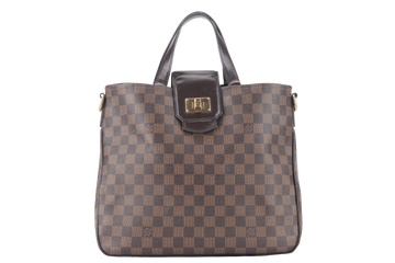 LOUIS VUITTON ROSEBERY CABAS (N41177) DAMIER EBENE CANVAS GOLD HARDWARE WITH DUST COVER AND STRAPS