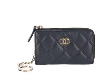 CHANEL L SHAPE ZIPPY  HOLDER (2836xxxx) BLACK CAVIAR LGHW NO  WITH BOX