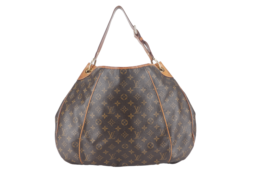 LOUIS VUITTON GALLERIA BAG GM BROWN MONOGRAM CANVAS GOLD HARDWARE WITH DUST COVER