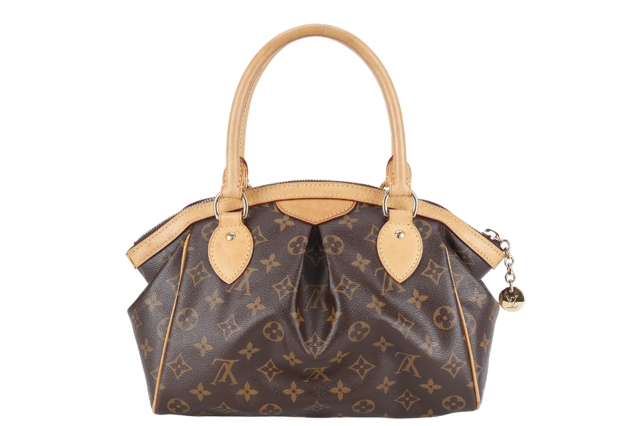 LOUIS VUITTON TIVOLI BROWN COWHIDE LEATHER HANDBAG GOLD HARDWARE NO DUST COVER