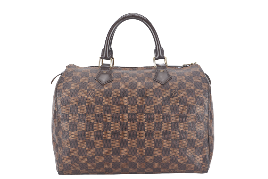 LOUIS VUITTON SPEEDY 30 (N41364) DAMIER EBENE CANVAS GOLD HARDWARE WITH KEYS&LOCK AND DUST COVER