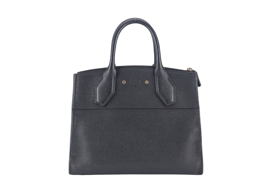 LOUIS VUITTON TAURILLON CITY STEAMER PM BLACK GOLD HARDWARE WITH STRAPS NO DUST COVER