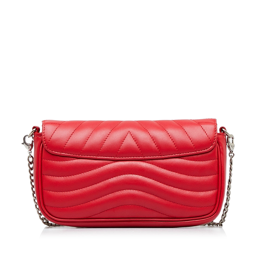 Red Louis Vuitton New Wave Chain Pochette Crossbody Bag