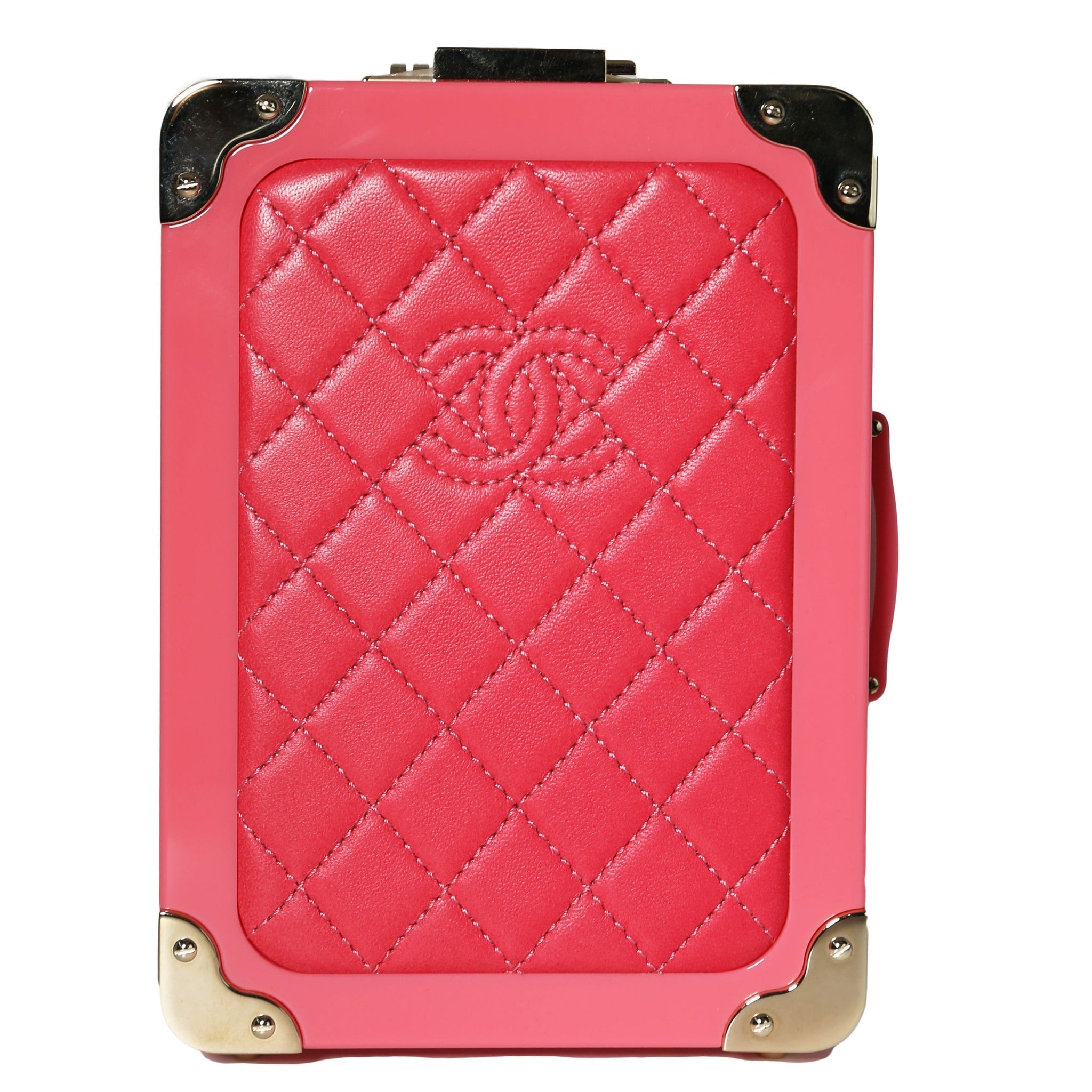 CHANEL 2016 SS Trolley Pink Minaudiere