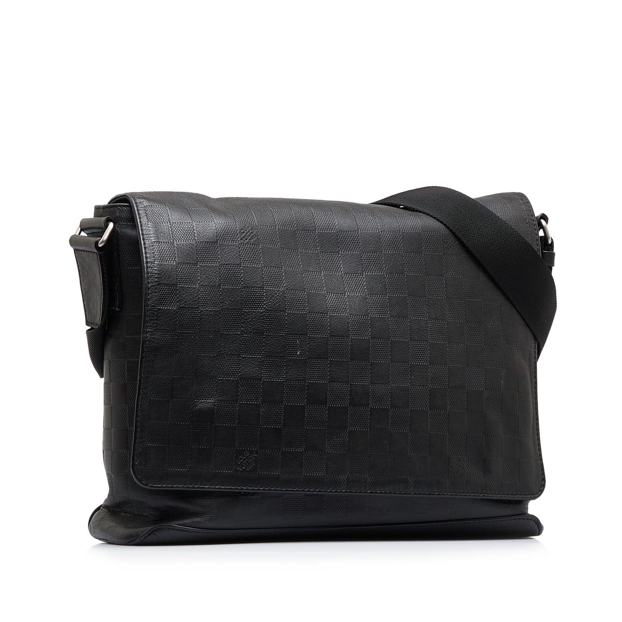 Black Louis Vuitton Damier Infini District MM Crossbody Bag