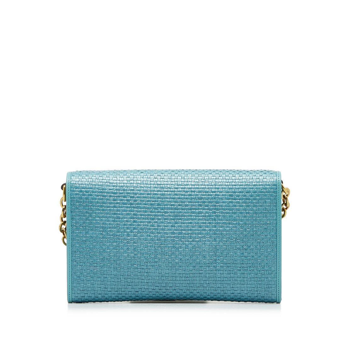 GUCCI Horsebit 1955 Raffia Chain Bag