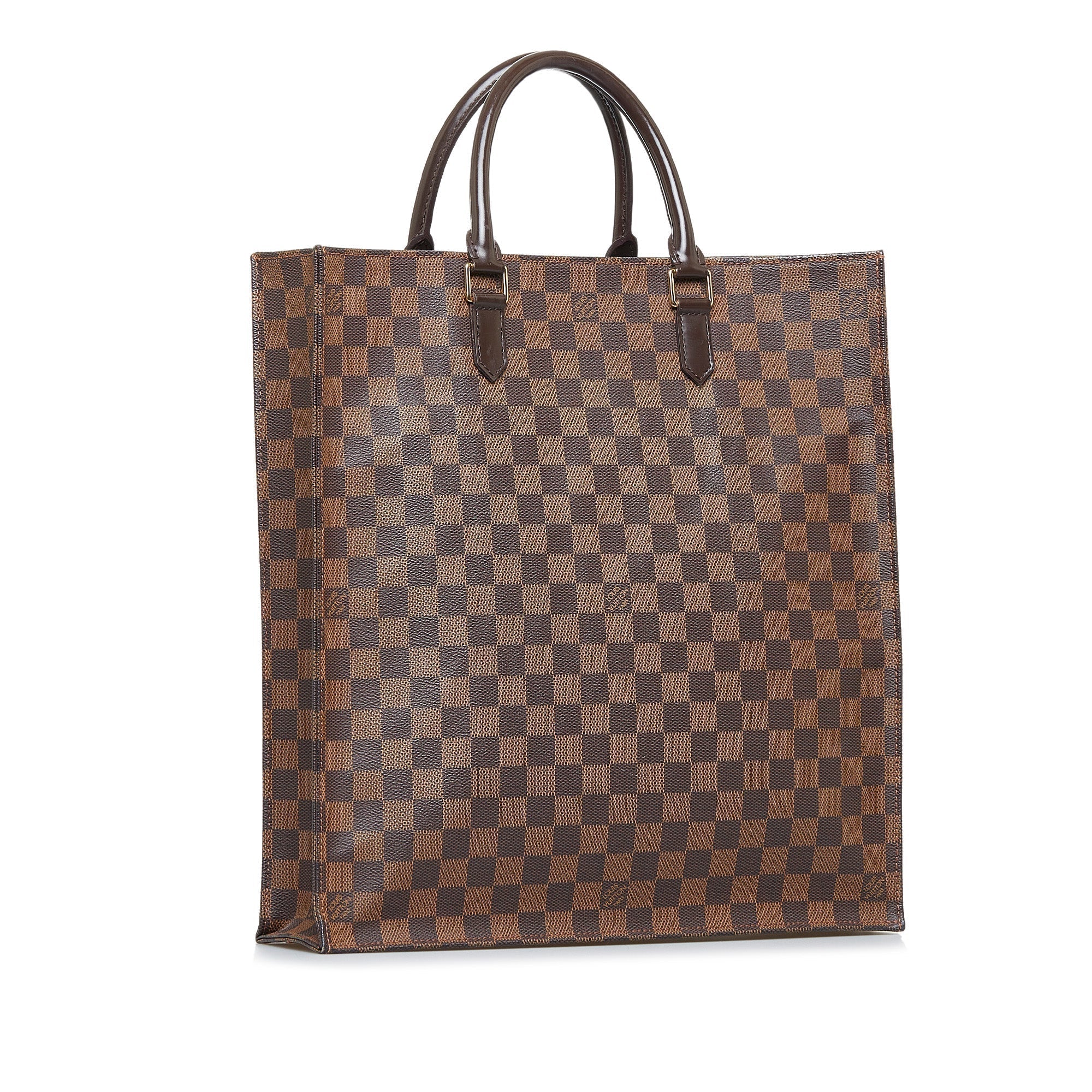 LOUIS VUITTON Damier Ebene Sac Plat Tote Bag