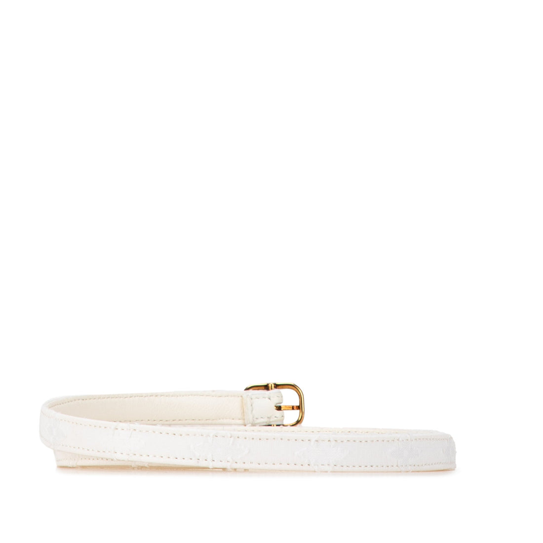 White Louis Vuitton Flowergram Ardillon Canvas Belt