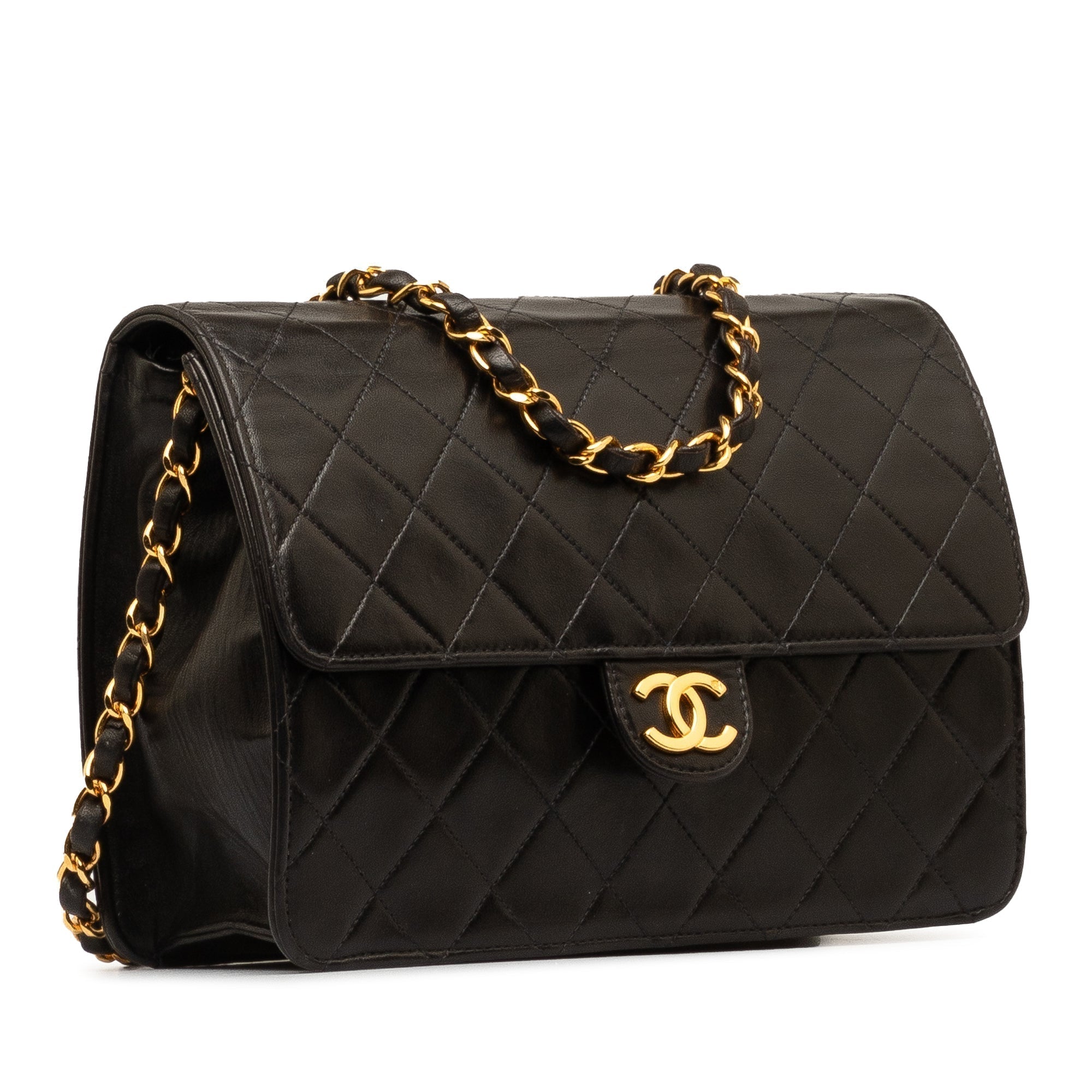 Chanel CC Quilted Lambskin Shoulder Bag
