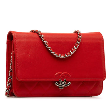 Chanel CC Lambskin Wallet on Chain Crossbody Bag