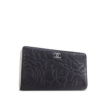 Chanel CC Camellia Bifold Wallet Long Wallets