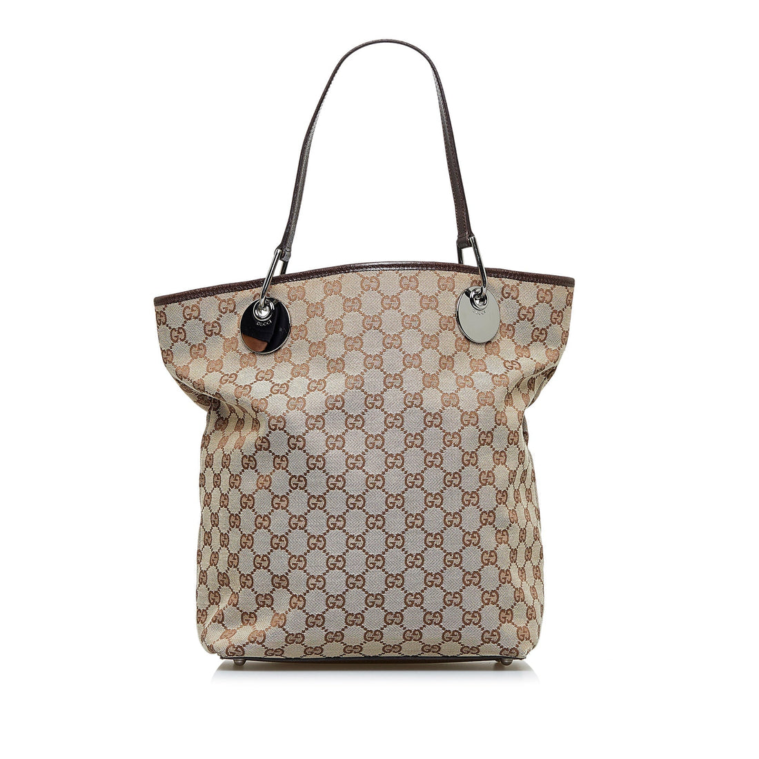 Taupe Gucci GG Canvas Eclipse Tote Bag