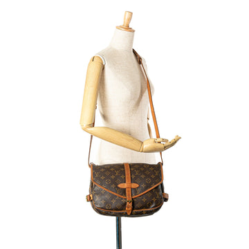 Brown Louis Vuitton Monogram Saumur 30 Crossbody Bag