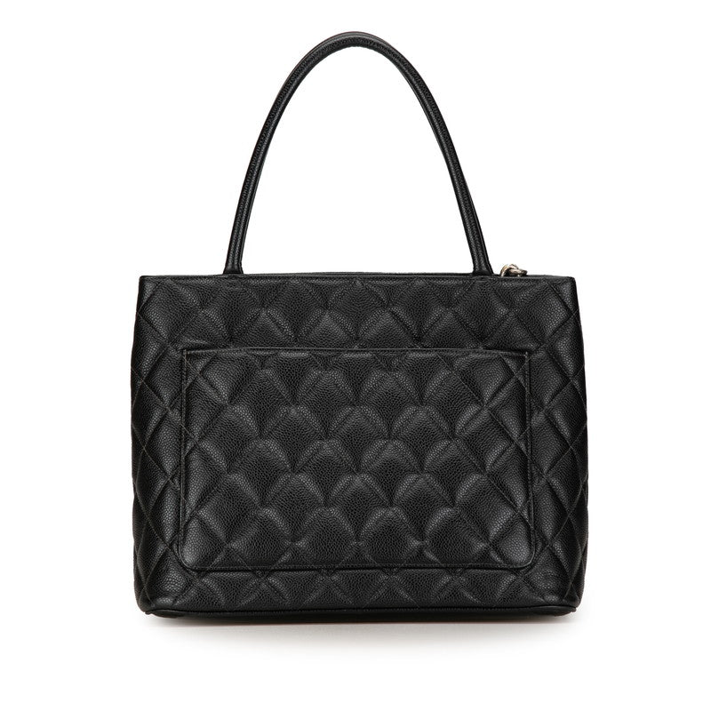 Chanel CC Caviar Medallion Tote Leather Tote Bag in Good condition