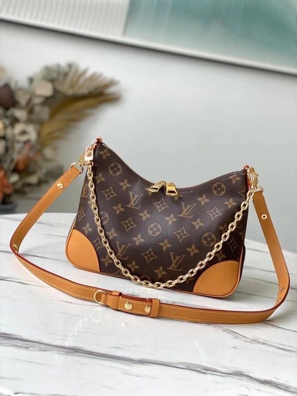 LV Boulogne Monogram Canvas Natural Beige For Womtlm, Womtlm’s Handbags, Shoulder And Crossbody Bags 11.4in/29cm LV M45832
