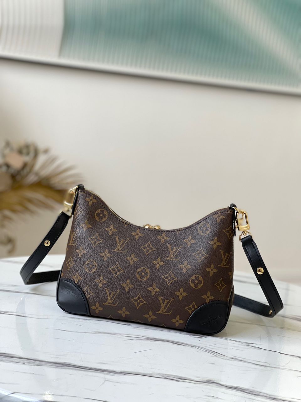 LV Boulogne Monogram Canvas Black For Womtlm,  Shoulder Bags 11.4in/29cm LV M45831