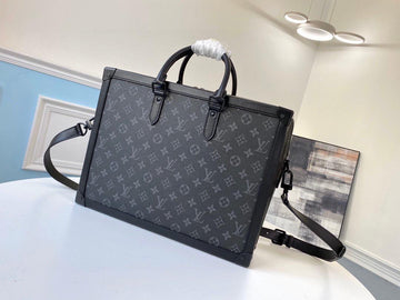 LV Soft Trunk Briefcase Monogram Eclipse Canvas For Mtlm, Bags, Shoulder And Crossbody Bags 11.4in/29cm LV M44952
