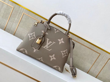 LV Petit Palais Monogram Flowers Tourterelle/Creme For Womtlm,  Shoulder And Crossbody Bags 11.4in/29cm LV M58914