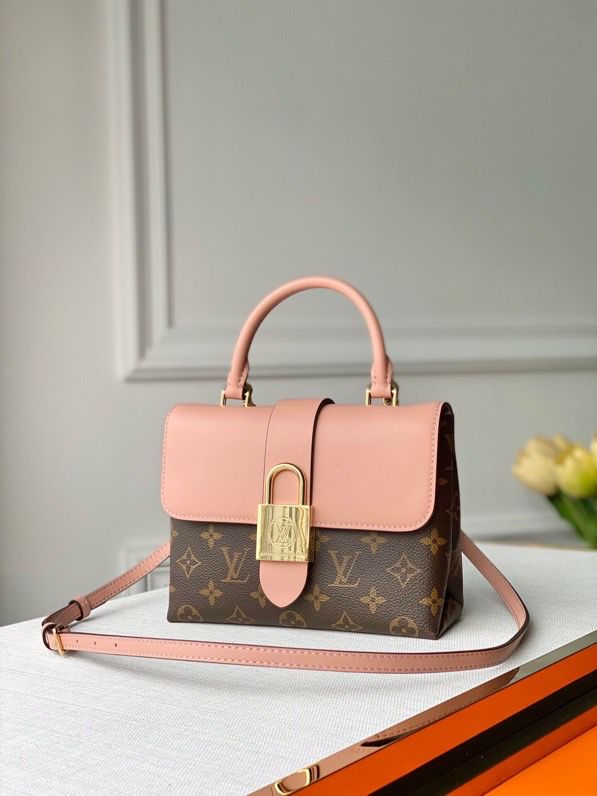 LV Locky BB Monogram Canvas Rose Poudre Pink For Womtlm, Womtlm’s Handbags, Shoulder And Crossbody Bags 7.9in/20cm LV M44080