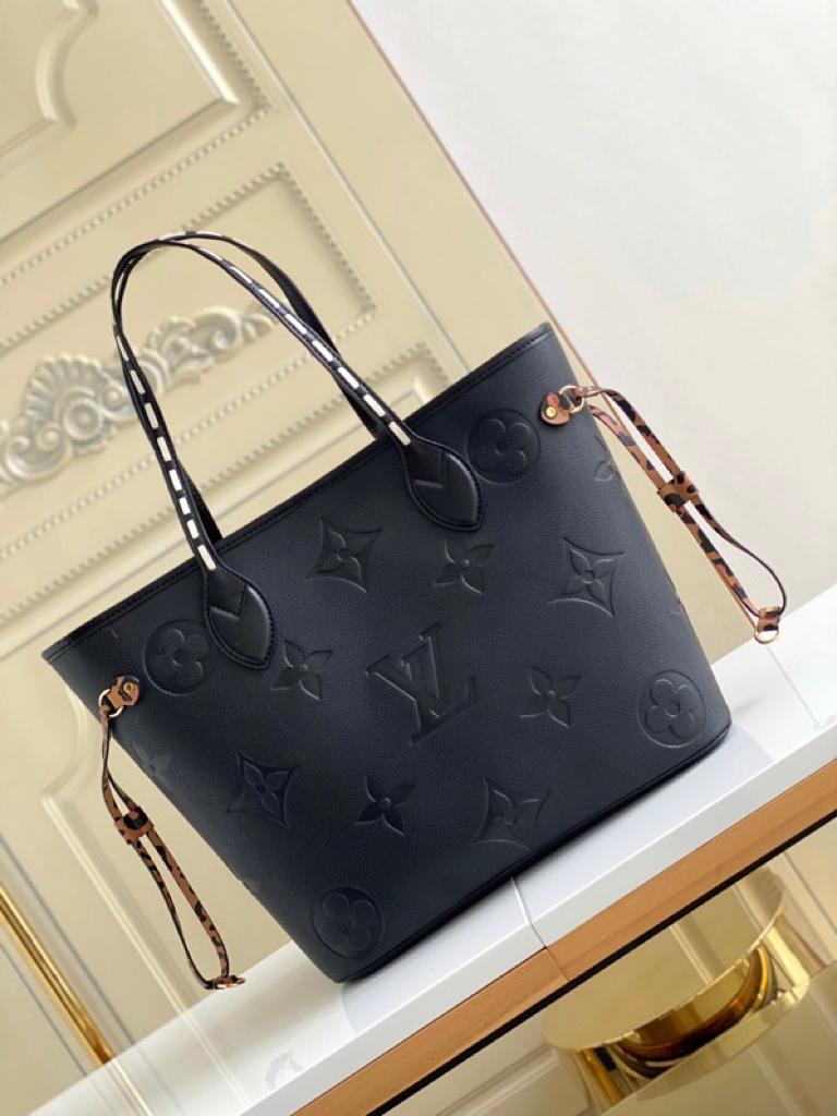 LV Neverfull MM Tote Bag Wild At Heart Monogram Empreinte Black For Womtlm,  Shoulder Bags 12.2in/31cm LV M45856