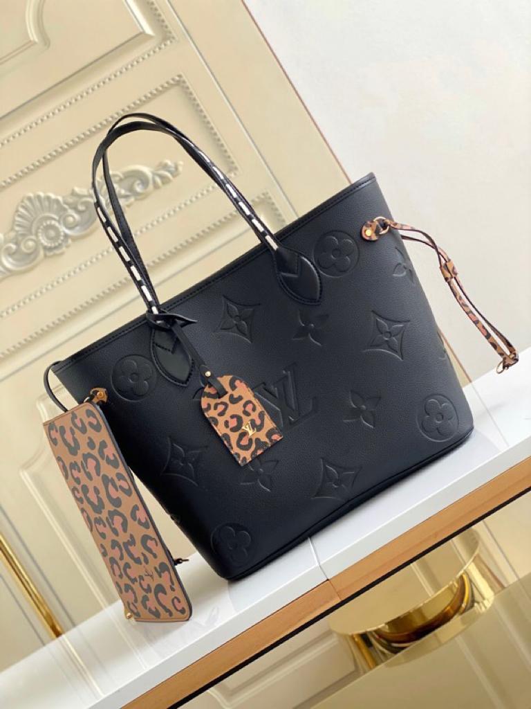 LV Neverfull MM Tote Bag Wild At Heart Monogram Empreinte Black For Womtlm,  Shoulder Bags 12.2in/31cm LV M45856