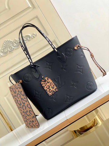 LV Neverfull MM Tote Bag Wild At Heart Monogram Empreinte Black For Womtlm,  Shoulder Bags 12.2in/31cm LV M45856