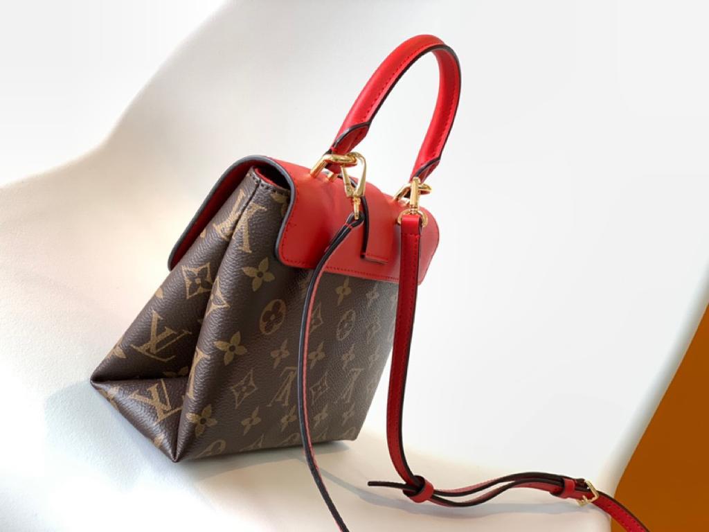 LV Locky BB Monogram Canvas Red For Womtlm,  Shoulder And Crossbody Bags 7.9in/20cm LV M44322